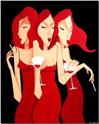 RELAX - ROTWEIN&nbsp;&&nbsp;BUCH von Anil Kohli - Acryl auf Leinwand 80x100cm